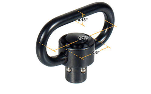 Slings Swivels Leapers Inc.   UTG 1.38" UTG BUTTON QD SLING SWIVEL 1.38" BLK • Model: 1.38"